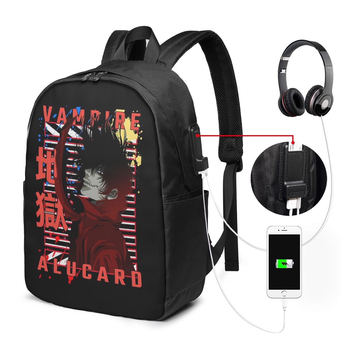 Women Bags For Women - Alucard Hellsing Manga Backpack Travel Notebook
