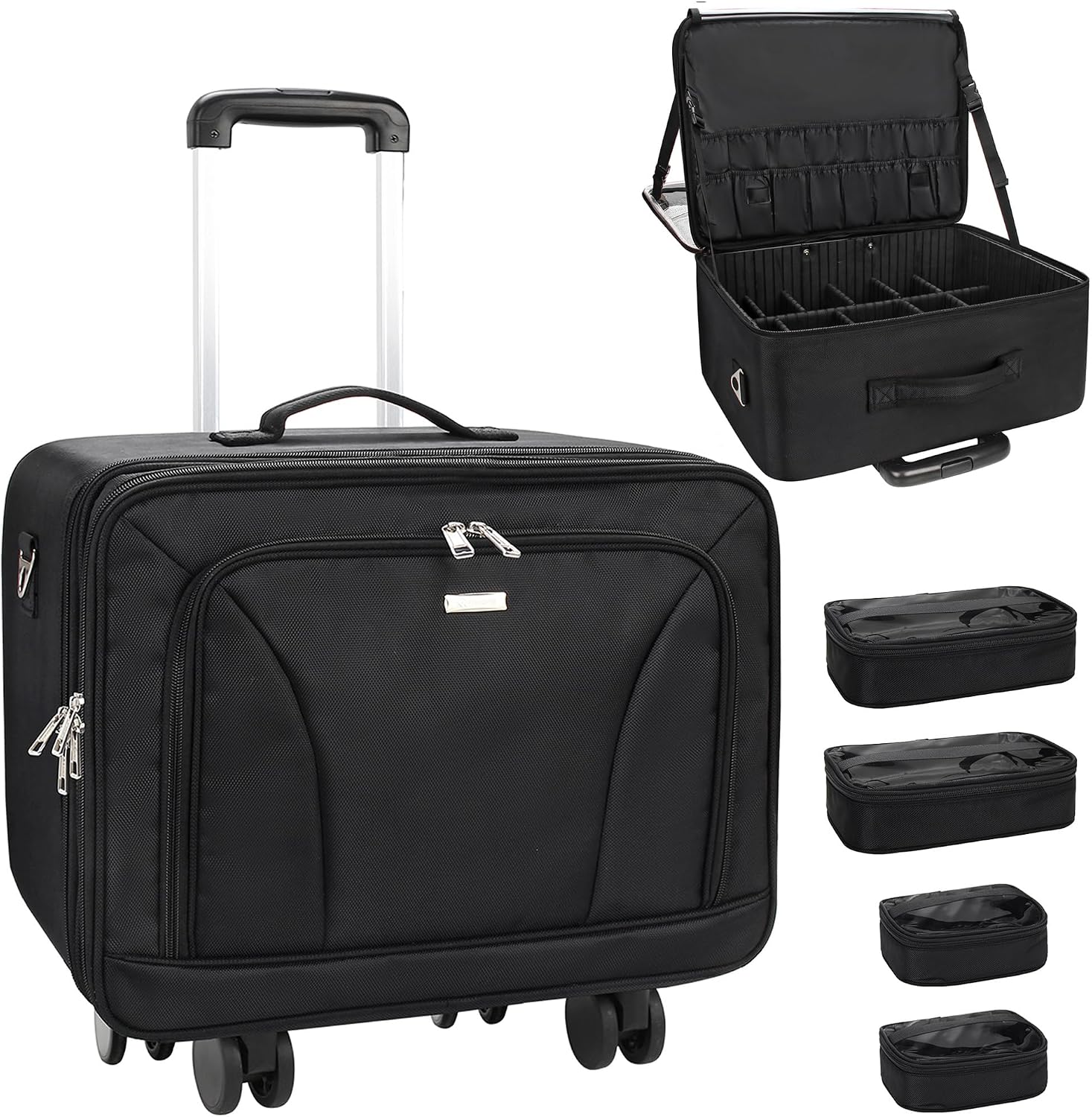 Women'S Bags - Extra Large Rolling Makeup Travel Train