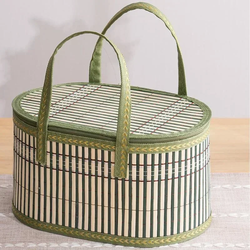 Women'S Bags - Handcrafted Bamboo Tote Eco-friendly Fordable Picnic