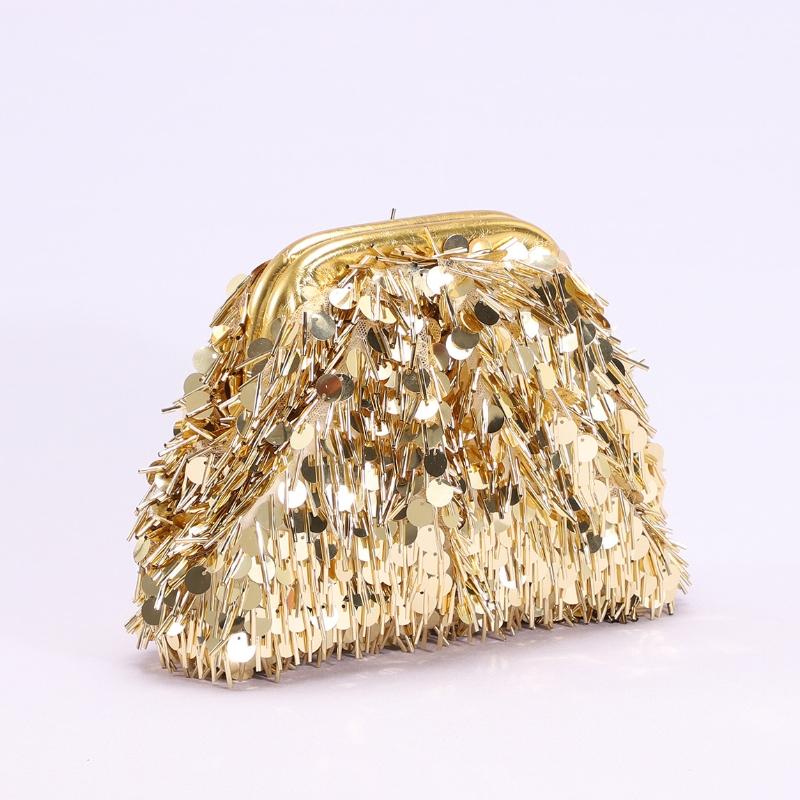 New Trendy Women's Golden Sequ - Women Bags Golden recension och pris