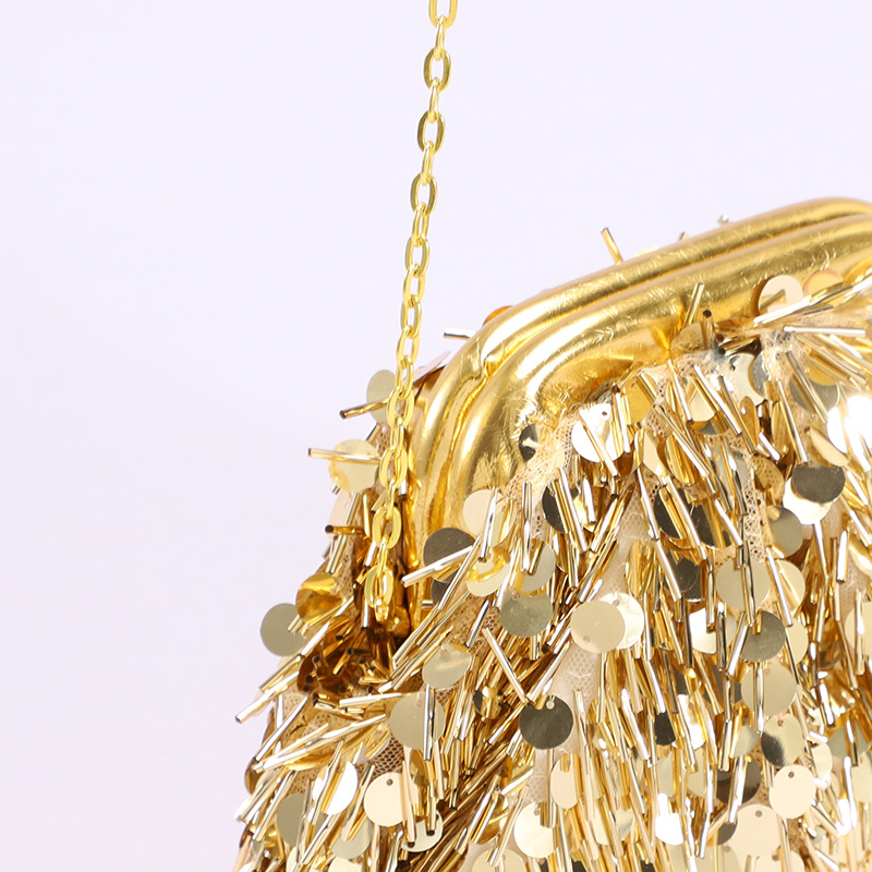 New Trendy Women's Golden Sequ - Women Bags Golden recension och pris