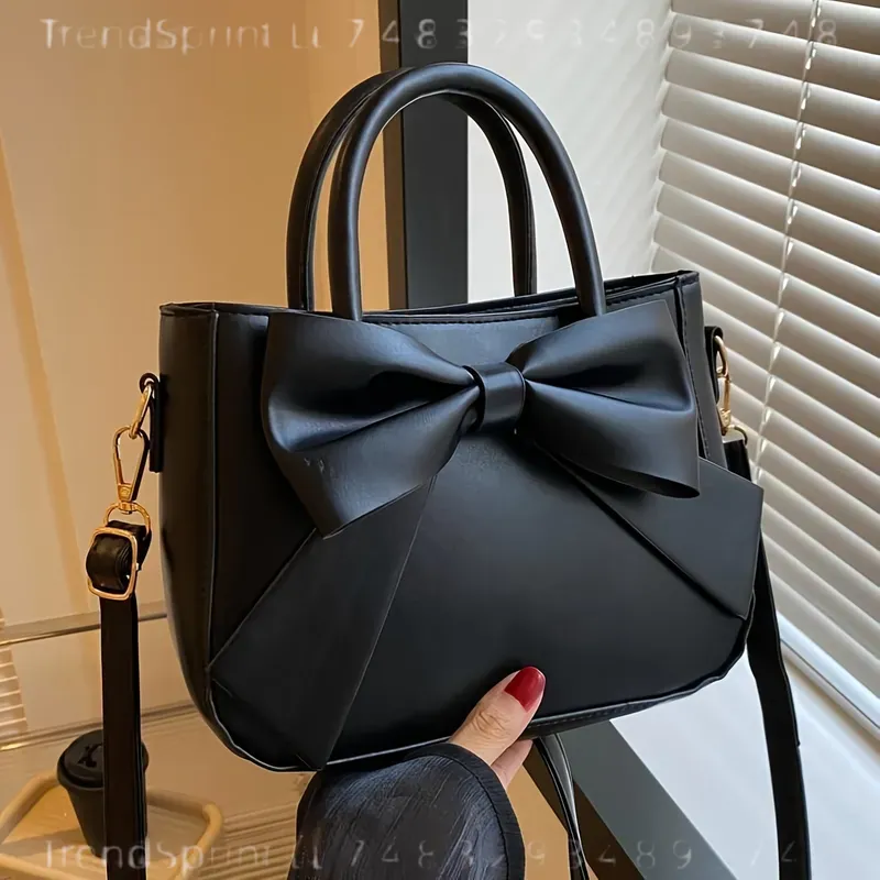 Elegant Black Bow Handbag for  - Women'S Bags Handbags recension och pris