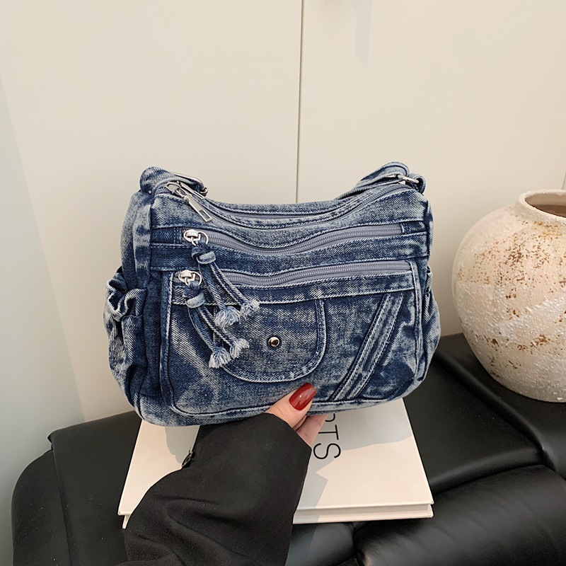 Street Style Retro Blue Denim  - Women Bags Zadig recension och pris