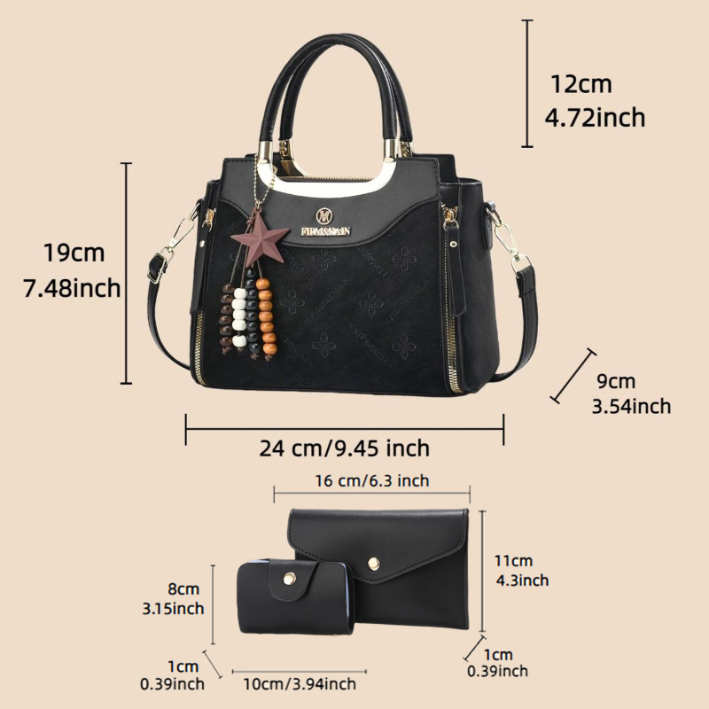 Stylish women's handbag, solid - Women'S Bags Handbags recension och pris