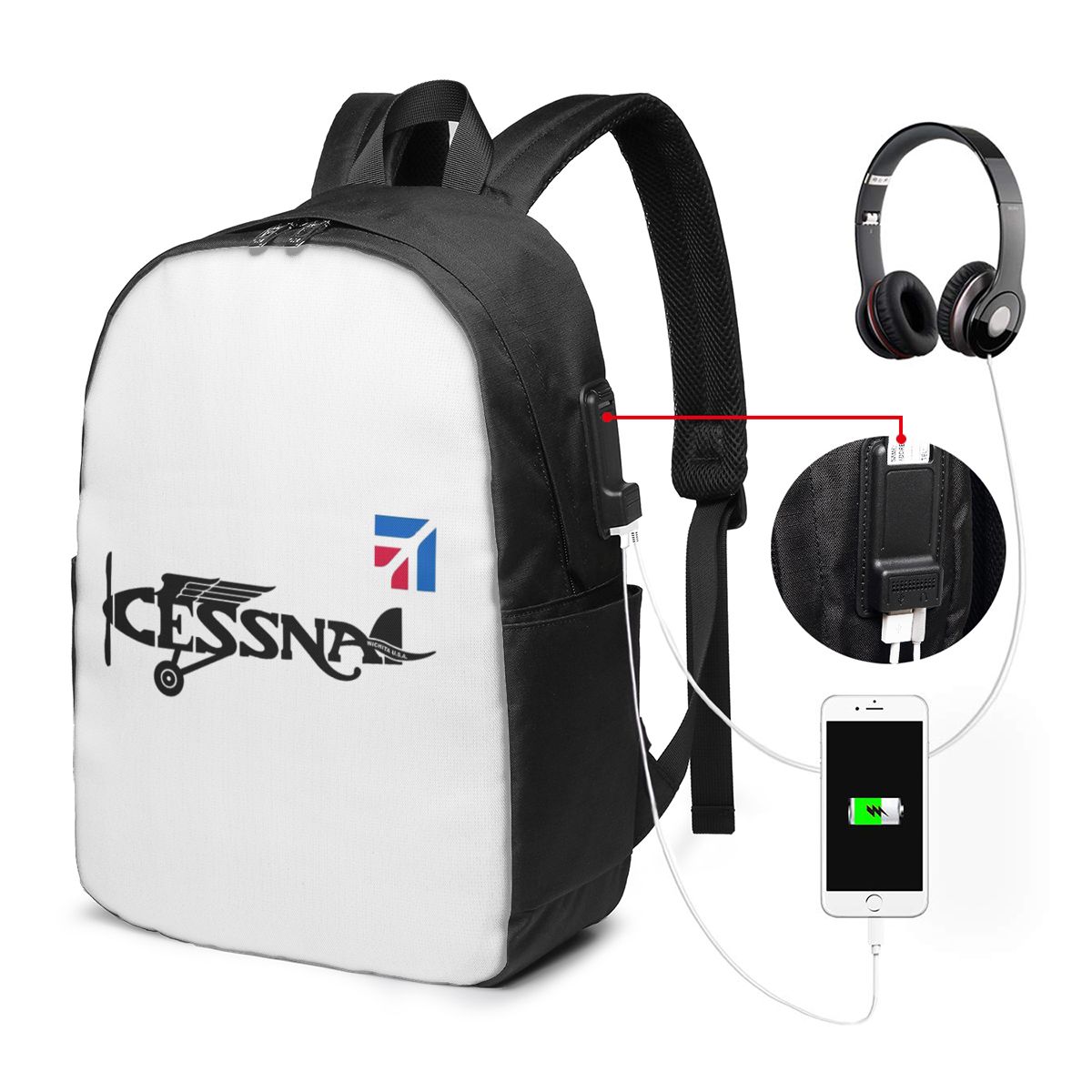 Cessna Logo Backpack Travel No - Women Bags For Women recension och pris