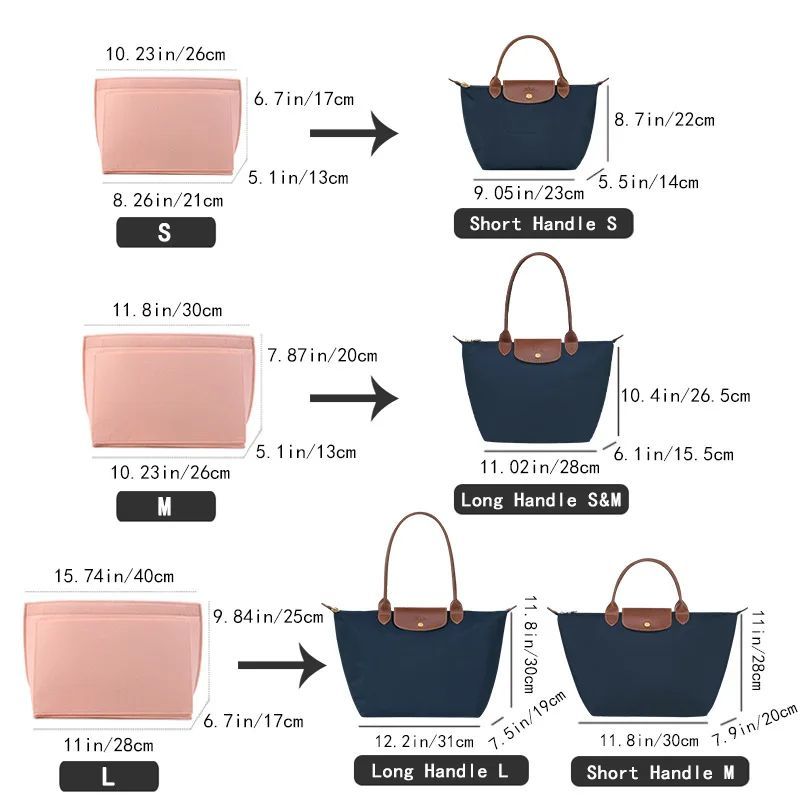 Felt Insert Bag Fits For Longc - Women'S Bags Longchamp recension och pris
