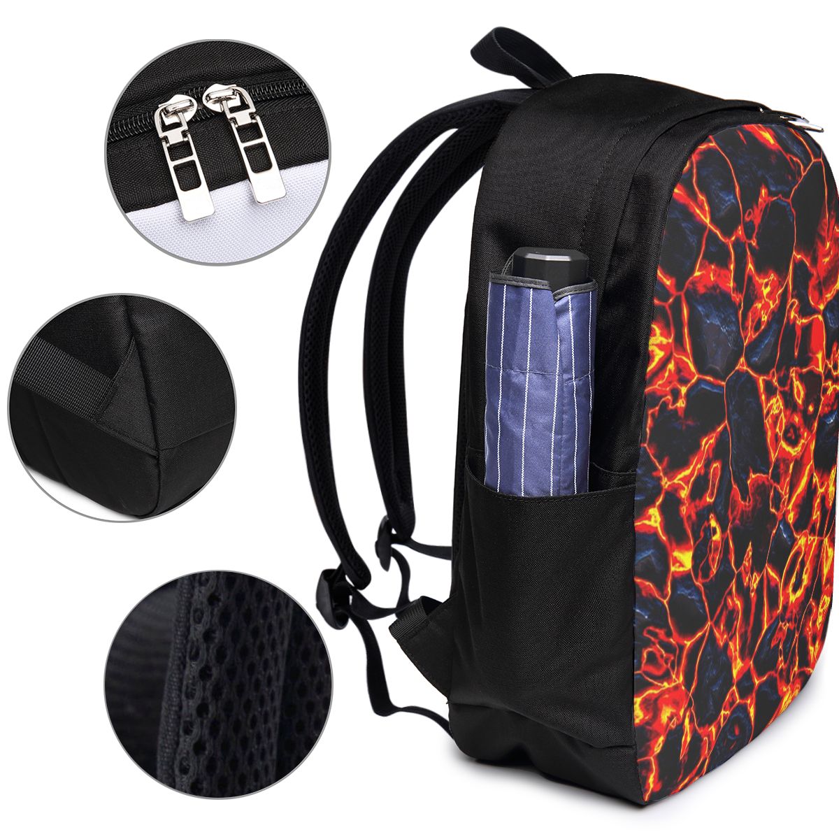 Magma Volcano Lava Fire Backpa - Women Bags For Women recension och pris