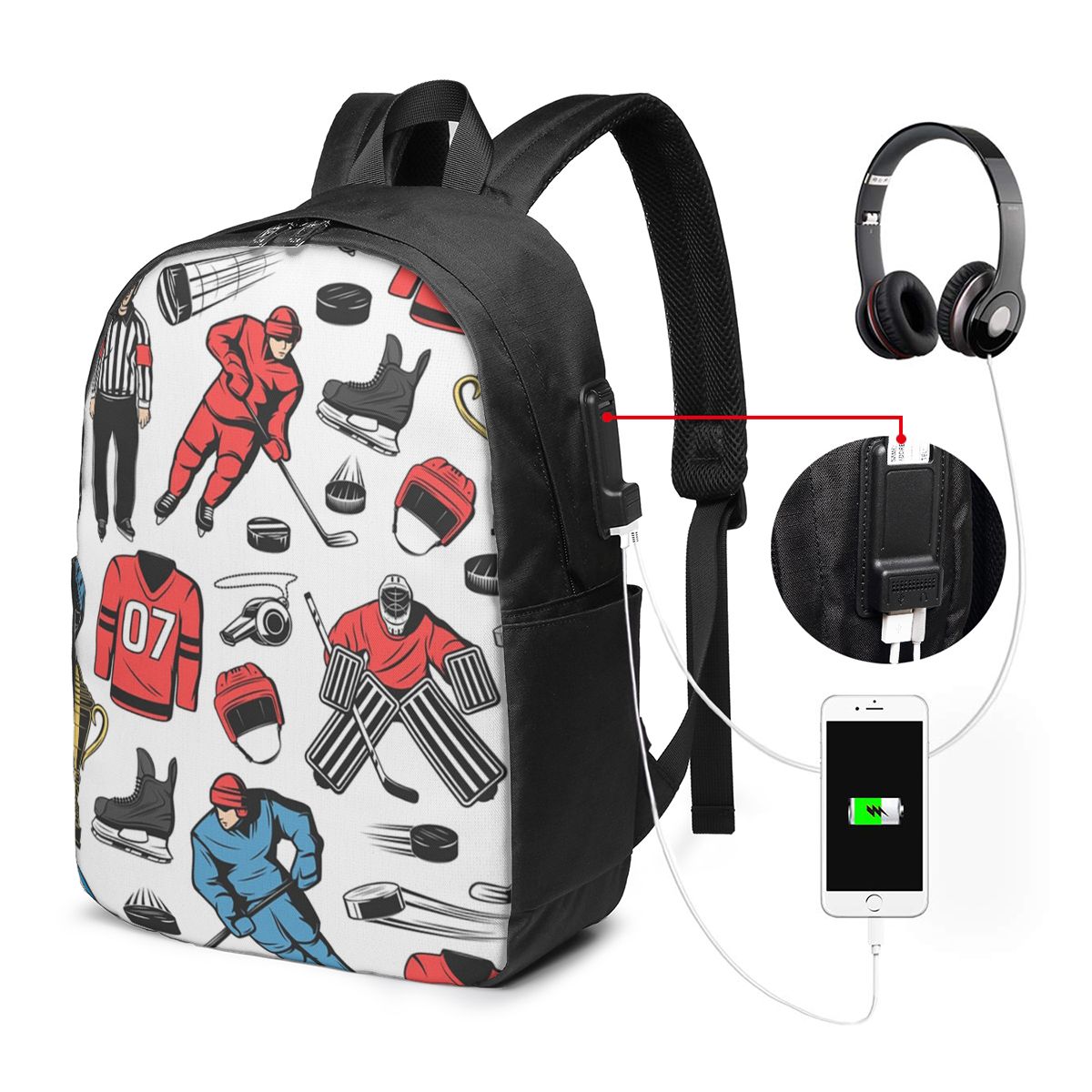 Ice Hockey Players On Rink Bac - Women Bags For Women recension och pris
