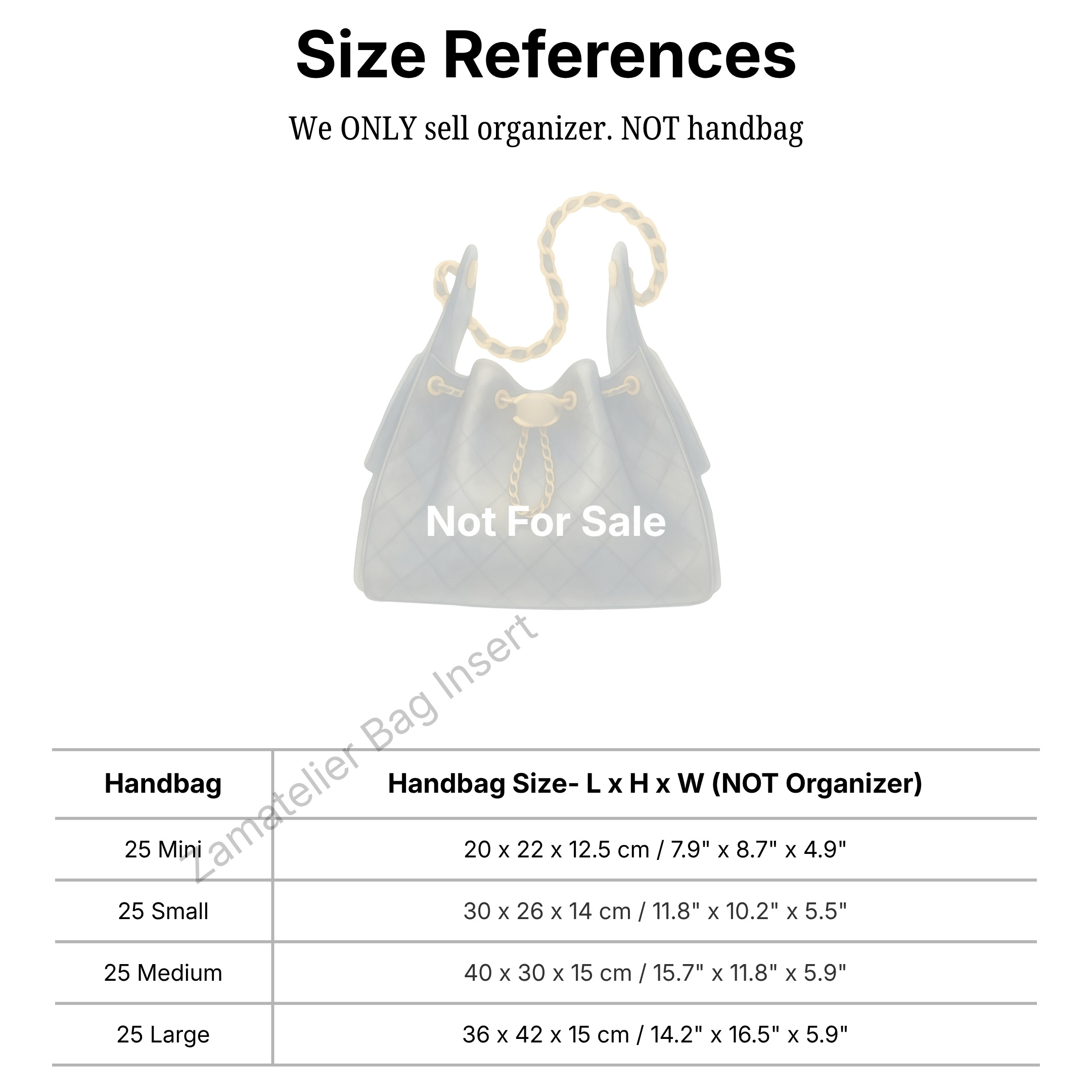 Custom Made Silk Insert for CC - Women'S Bags recension och pris