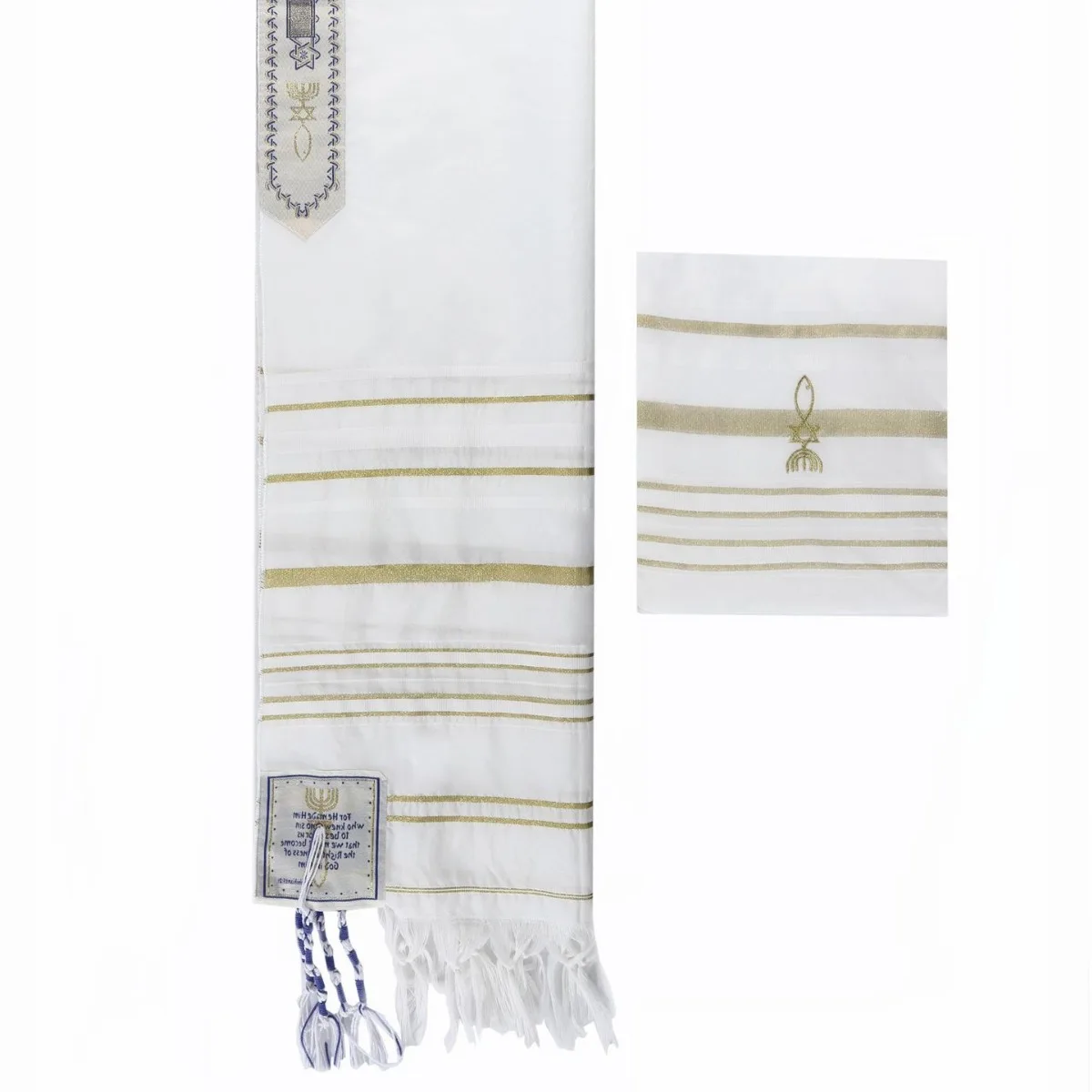 Golden Stripes Prayer Shawl wi - Women Bags Golden recension och pris