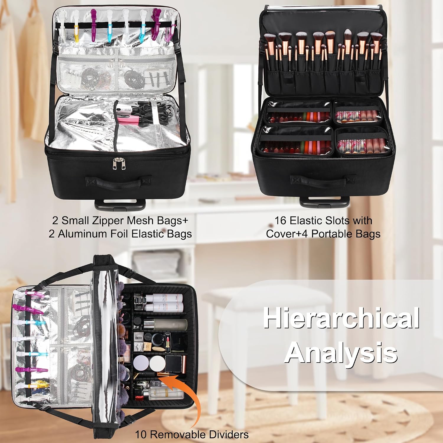 Extra Large Rolling Makeup Tra - Women'S Bags recension och pris