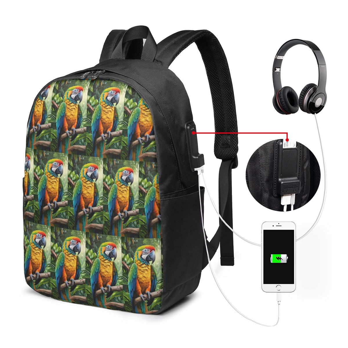 Cute Macaw Parrots Backpack Tr - Women Bags For Women recension och pris
