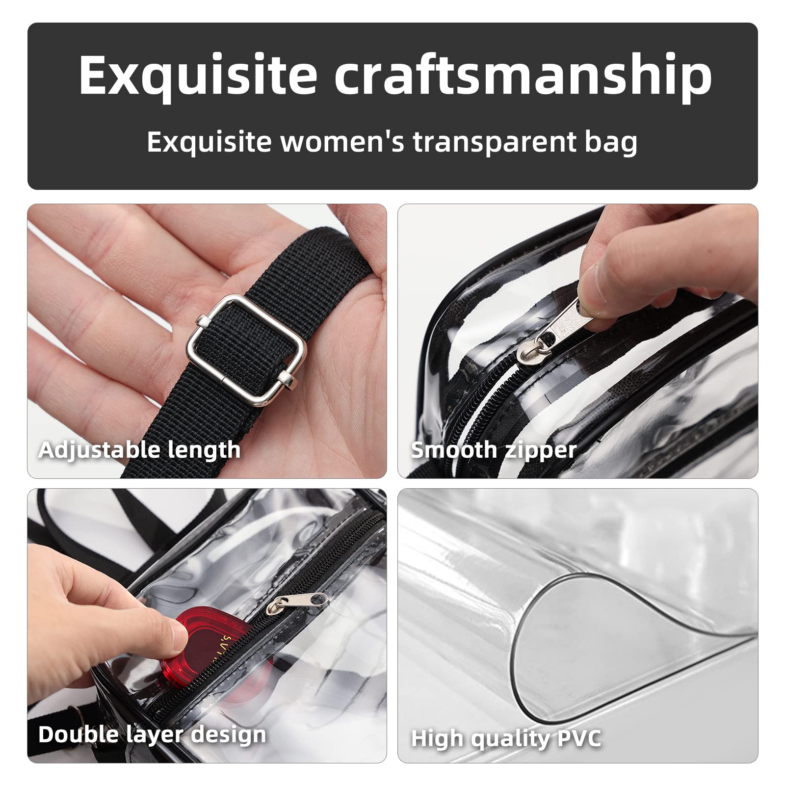 1-10PCS Women Clear Crossbody  - Women'S Bags recension och pris
