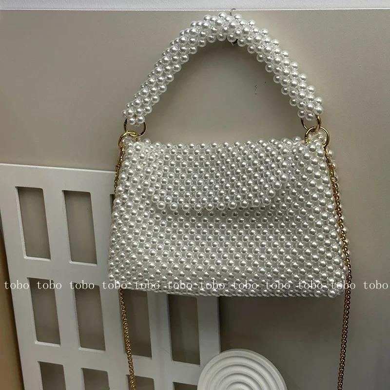 Ins Superlatives Pearl Bead Wa - Women Bags Golden recension och pris
