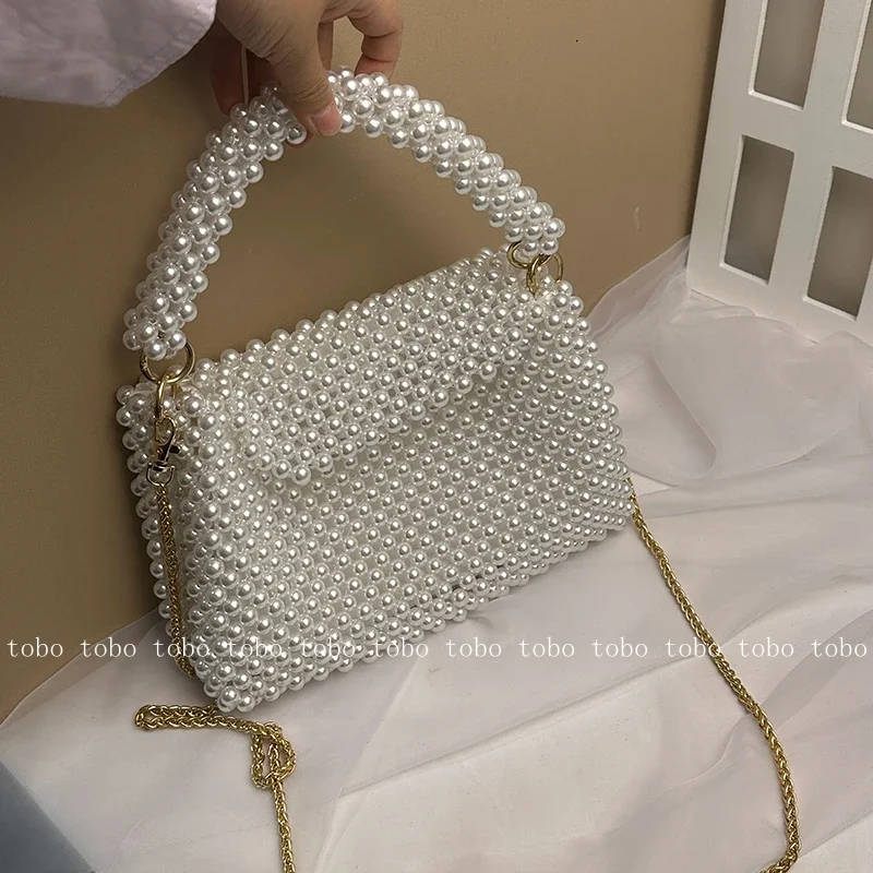 Ins Superlatives Pearl Bead Wa - Women Bags Golden recension och pris