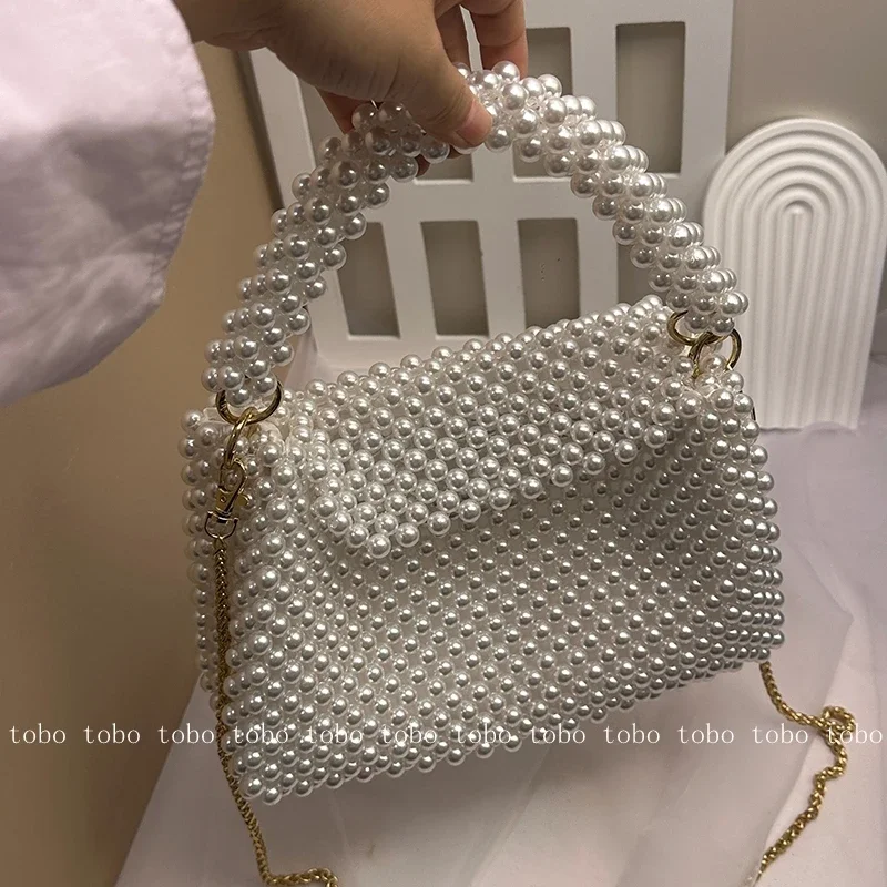 Ins Superlatives Pearl Bead Wa - Women Bags Golden recension och pris