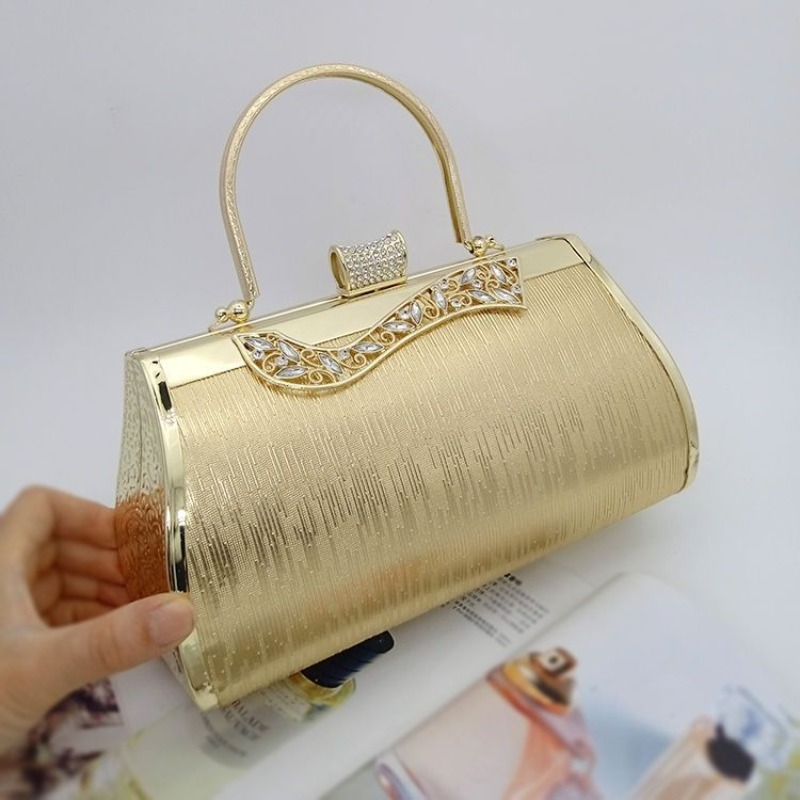 Golden Yellow Diamond-encruste - Women Bags Golden recension och pris